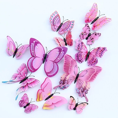 Adesivi farfalla 12pz - -,