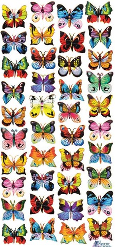 Adesivi viola farfalla dipinta - adesivi,
