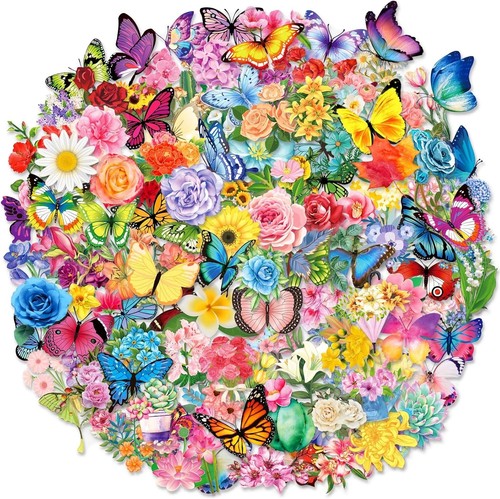 200pz adesivi farfalla fiori - adesivi,