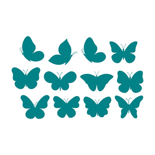 12x adesivi farfalla - adesivi, piccole