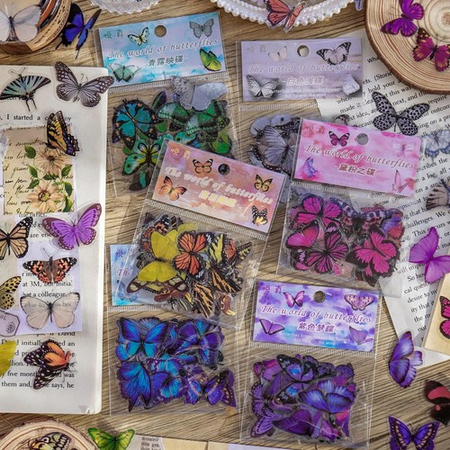 Confezione adesivi farfalla - confezione,