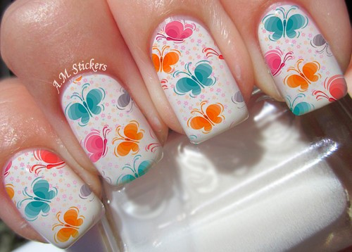 Adesivi nail art farfalla - adesivi,