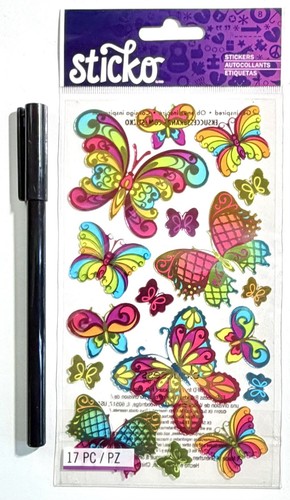 Adesivi farfalla scrapbooking - adesivi,