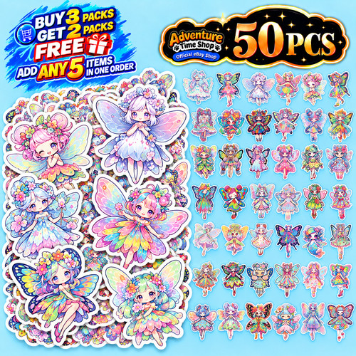 Pezzi adesivi fata kawaii - 50,