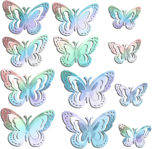 24pcs farfalla adesivi - 3d,