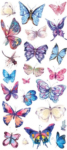 Adesivi viola acquerello - adesivi,