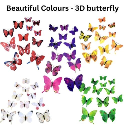 Adesivi murali farfalla 3d - 12,