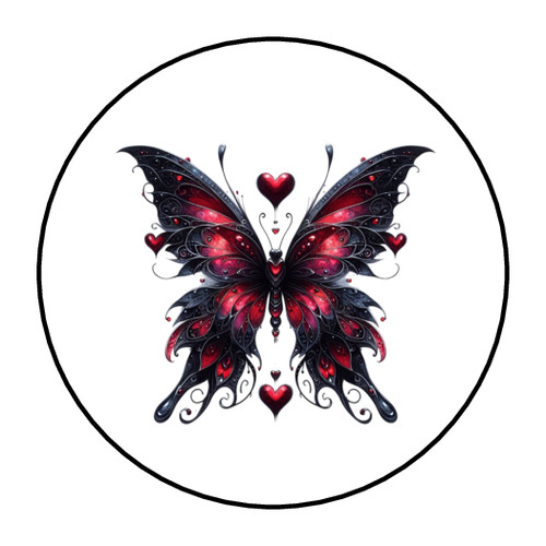 Adesivi farfalla nera gotica