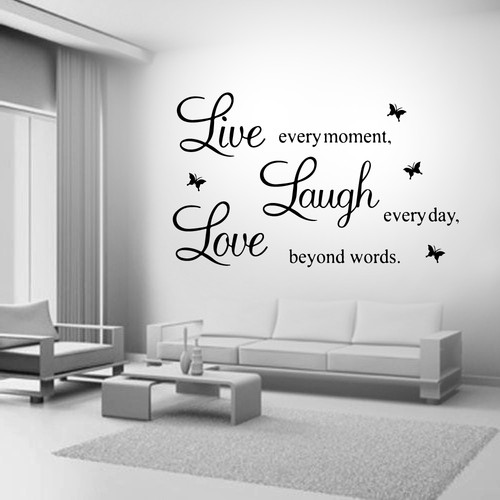 Adesivi parete live - parete, laugh